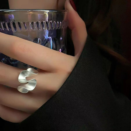 BAGUE EN ARGENT STERLING ONDE D’EAU