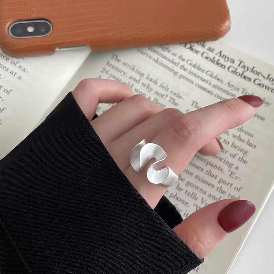 BAGUE EN ARGENT STERLING ONDE D’EAU
