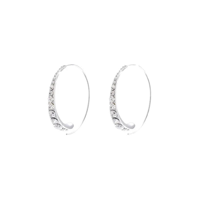 BOUCLES D’OREILLES CRÉOLES EN ZIRCONIUM ÉTINCELANTES