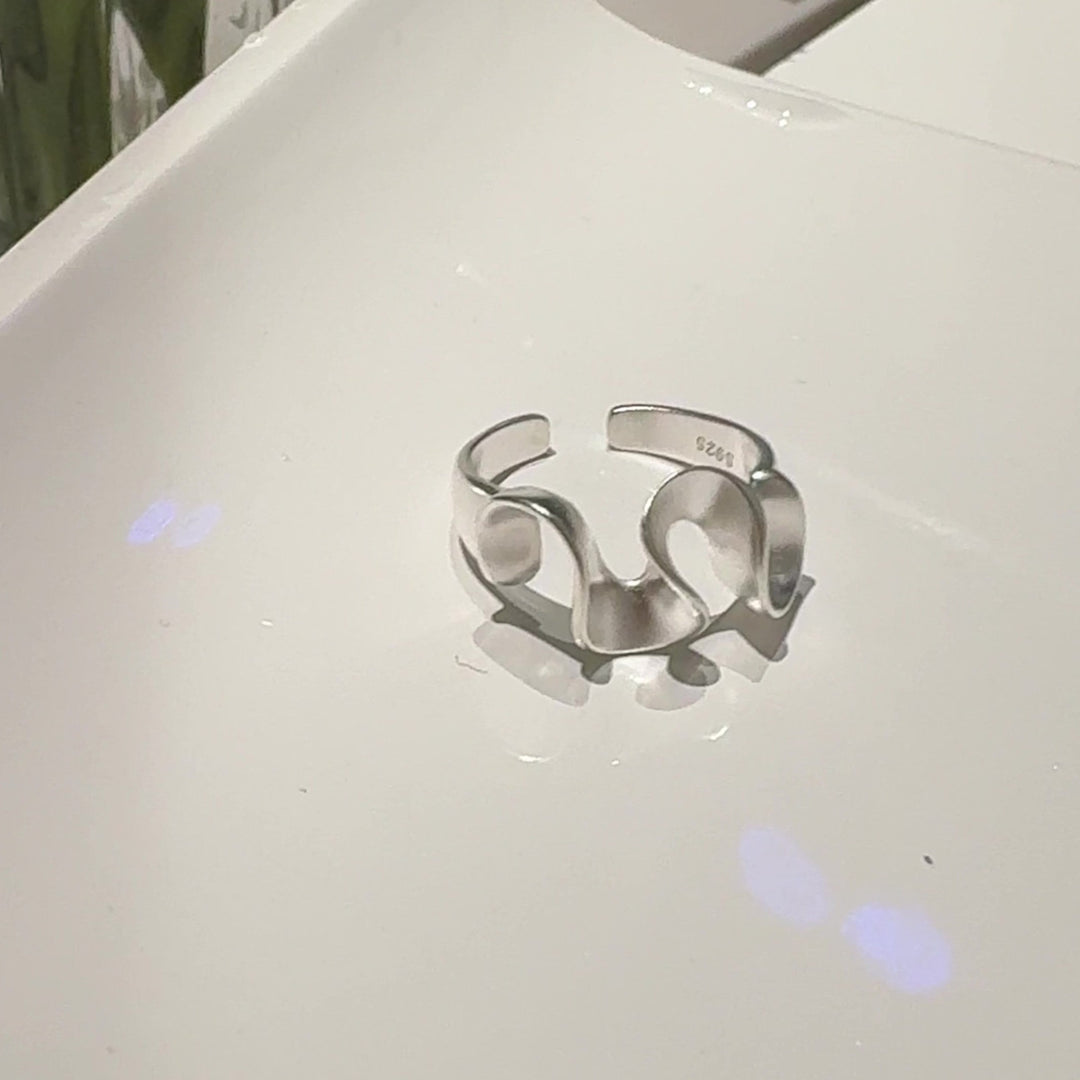 BAGUE EN ARGENT STERLING ONDE D’EAU