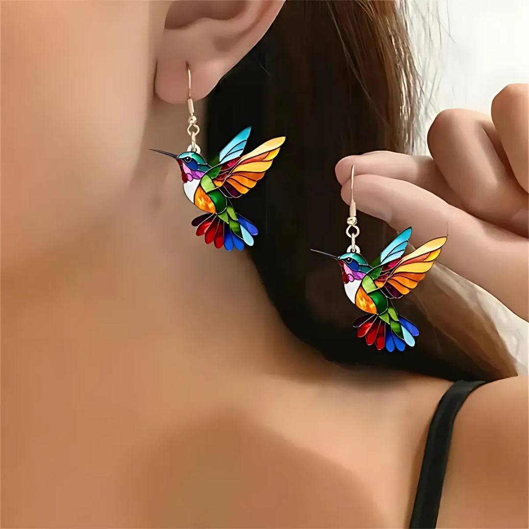 MAGNIFIQUE COLLIER COLIBRI AVEC BOUCLES D’OREILLES EN CADEAU – OFFRE LIMITÉE