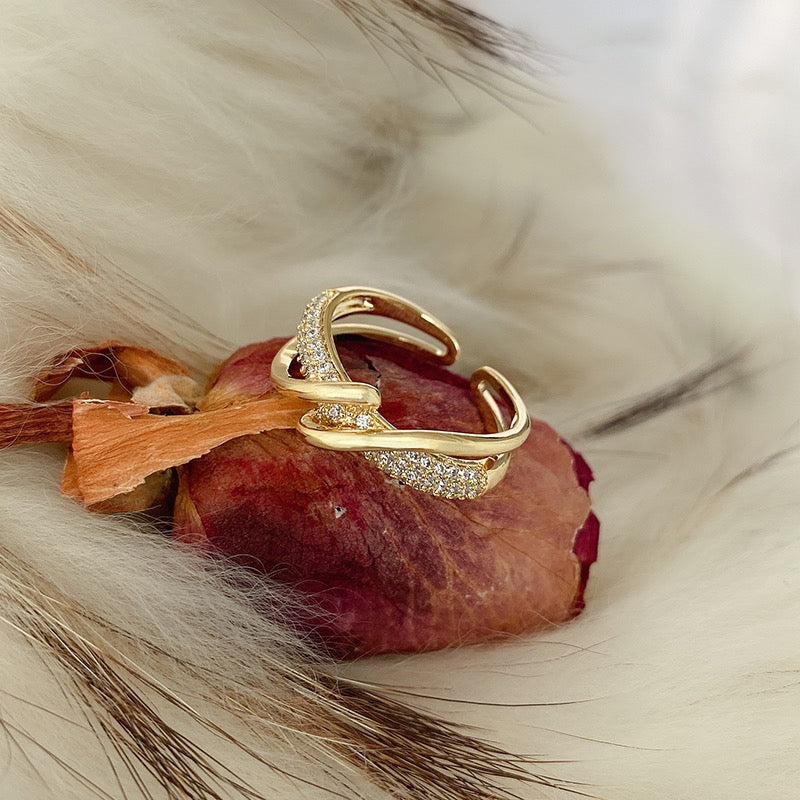 BAGUE AJUSTABLE GÉOMÉTRIQUE PERSONNALISÉE