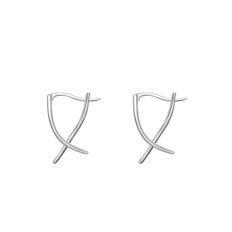 BOUCLES D’OREILLES LIGNE SIMPLE EN ARGENT STERLING