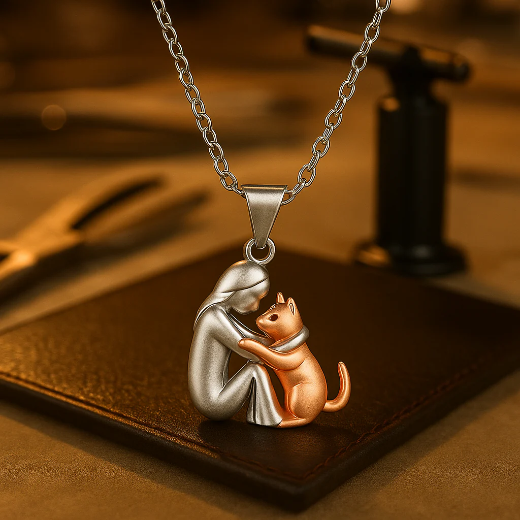 COLLIER PENDENTIF CHAT CÂLIN