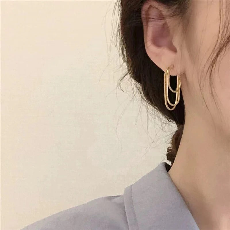 BOUCLES D’OREILLES À FRANGES EN CHAÎNE SOUPLE