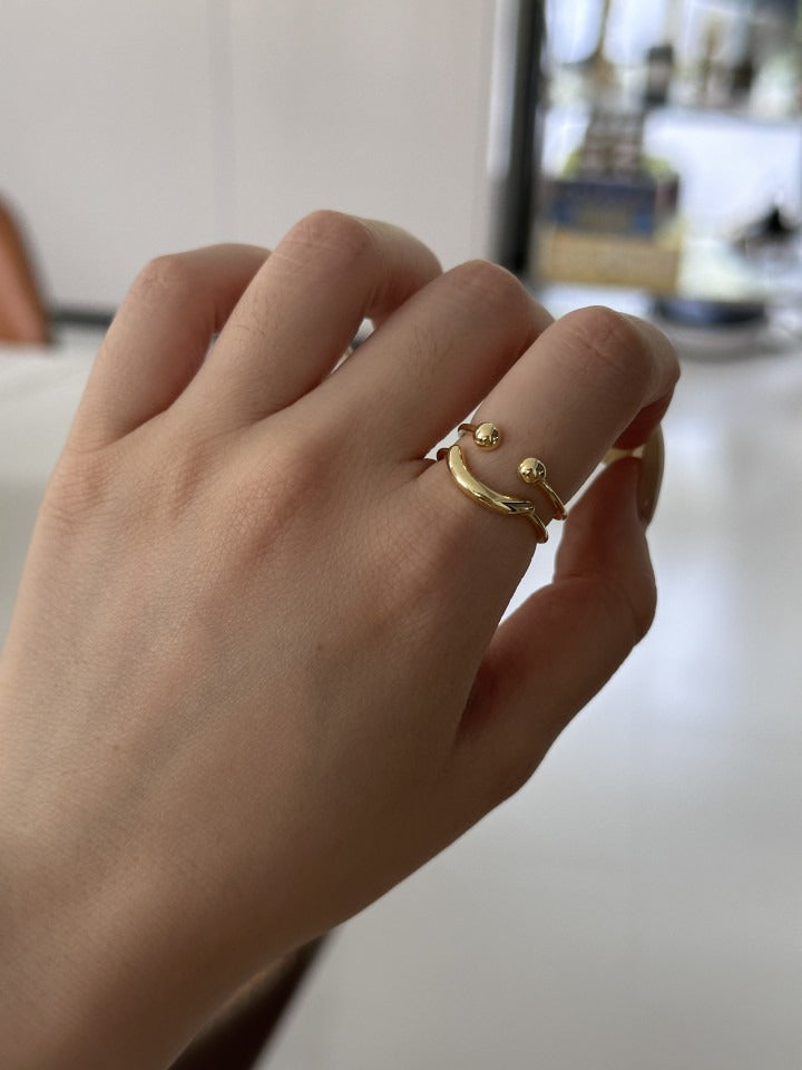 BAGUE AJUSTABLE SOURIRE EN ARGENT