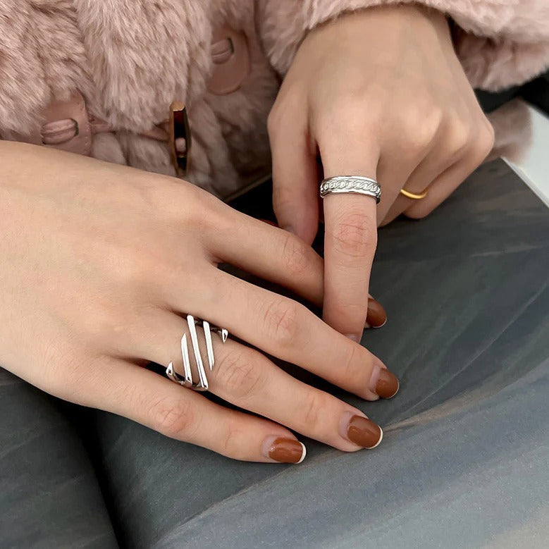 BAGUE EN SERGÉ SUPERPOSÉ
