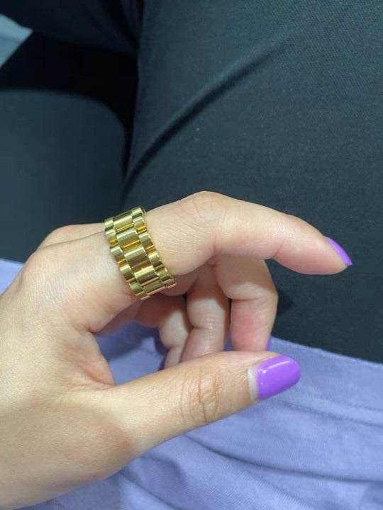 ANELLO A CATENA IN ACCIAIO AL TITANIO