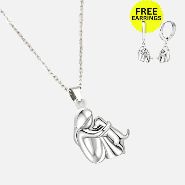 COLLIER PENDENTIF CÂLIN AVEC BOUCLES D’OREILLES EN CADEAU – OFFRE LIMITÉE