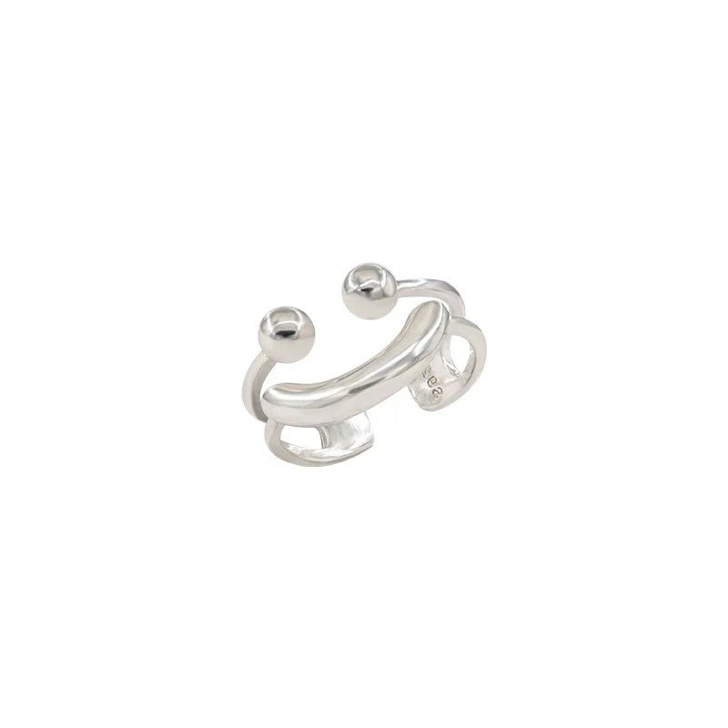 BAGUE AJUSTABLE SOURIRE EN ARGENT