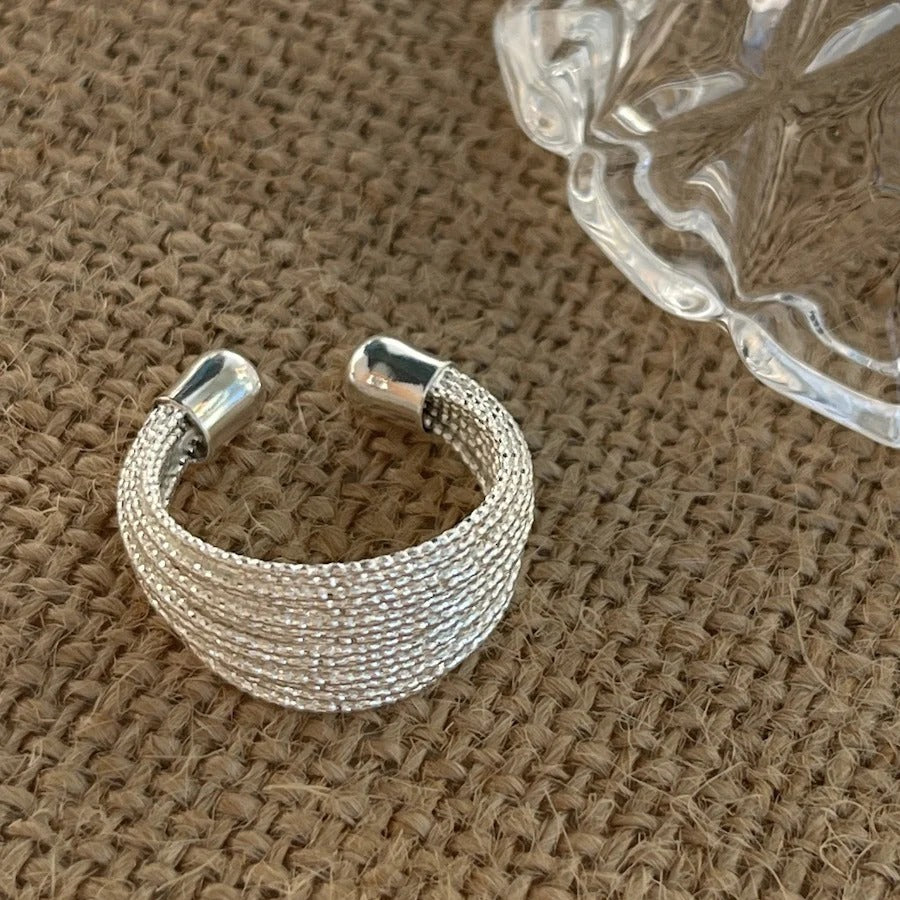 BAGUE AJUSTABLE À FILS MULTICOUCHES