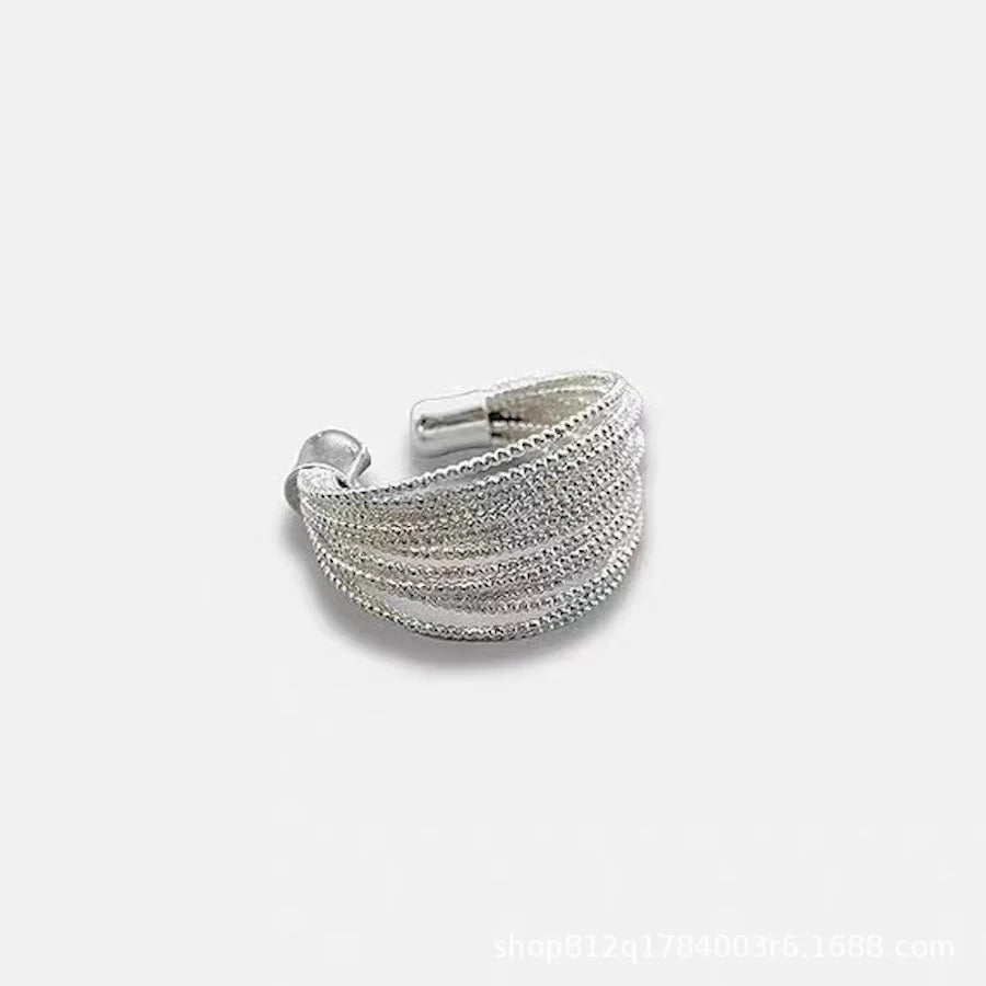 BAGUE AJUSTABLE À FILS MULTICOUCHES