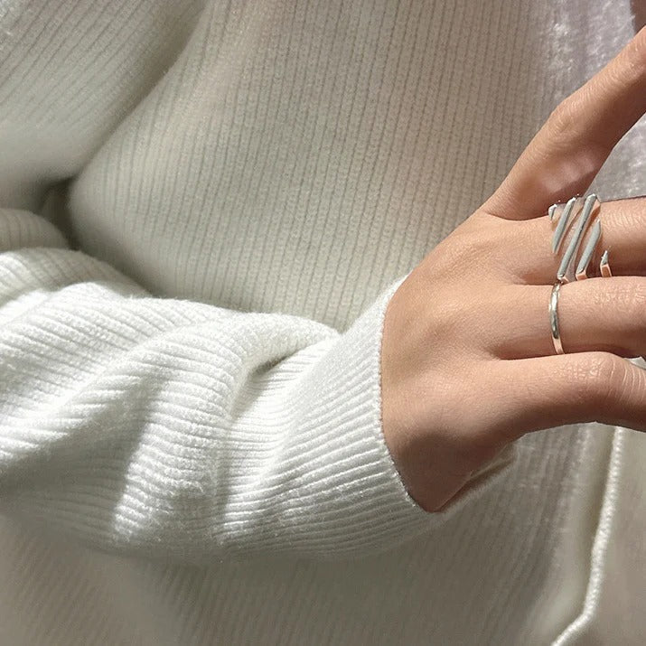 BAGUE EN SERGÉ SUPERPOSÉ