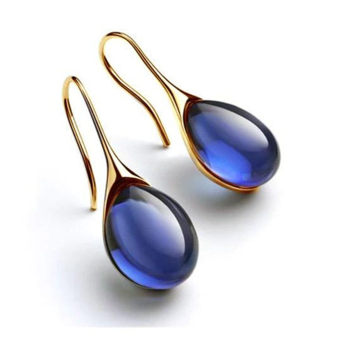 BOUCLES D’OREILLES PENDANTES EN CRISTAL À DOUBLE ÉTINCELLE