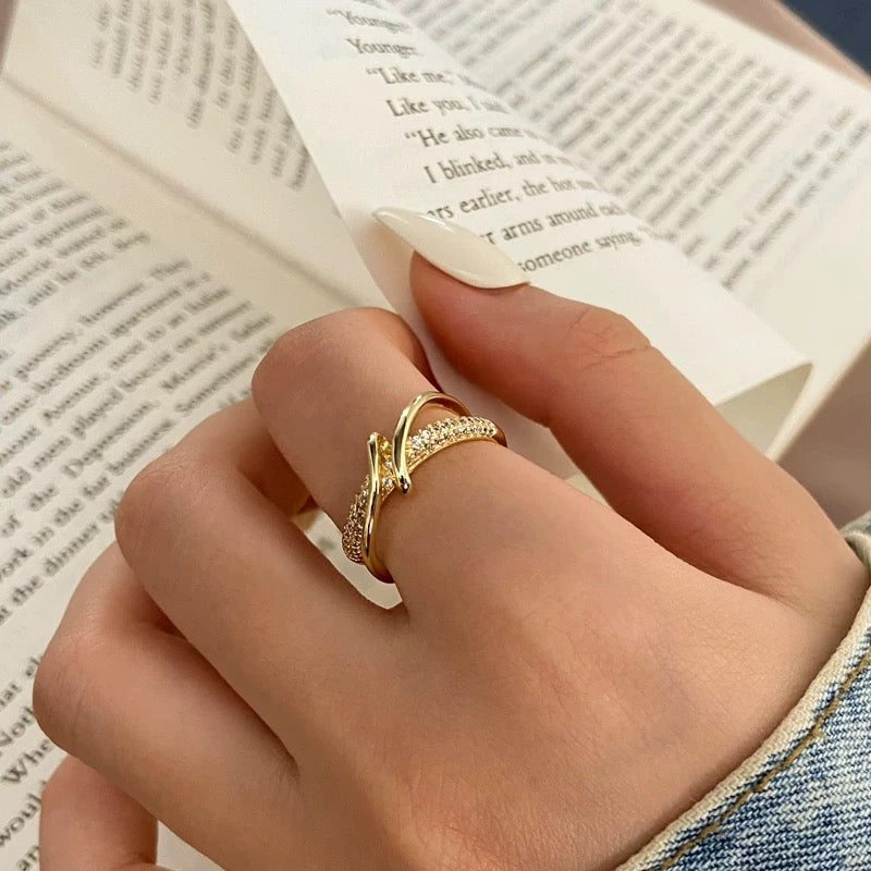 BAGUE AJUSTABLE GÉOMÉTRIQUE PERSONNALISÉE