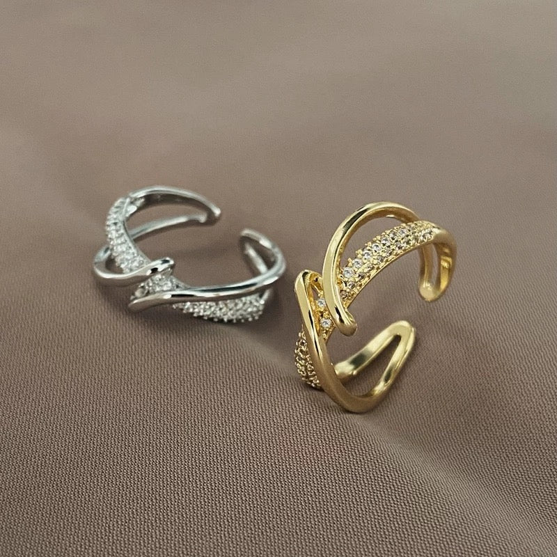 BAGUE AJUSTABLE GÉOMÉTRIQUE PERSONNALISÉE