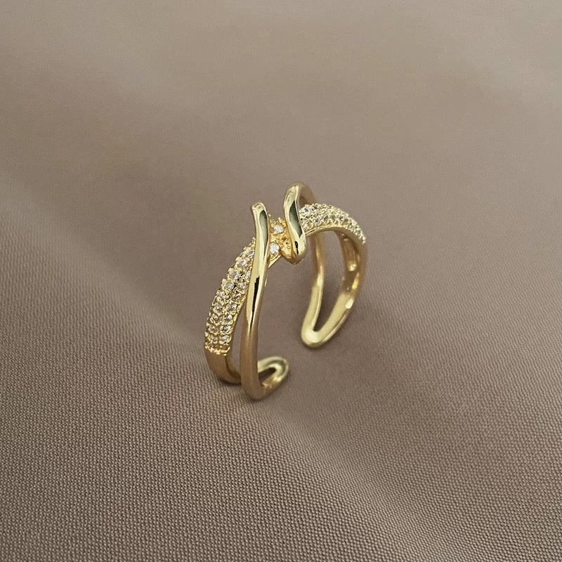 BAGUE AJUSTABLE GÉOMÉTRIQUE PERSONNALISÉE