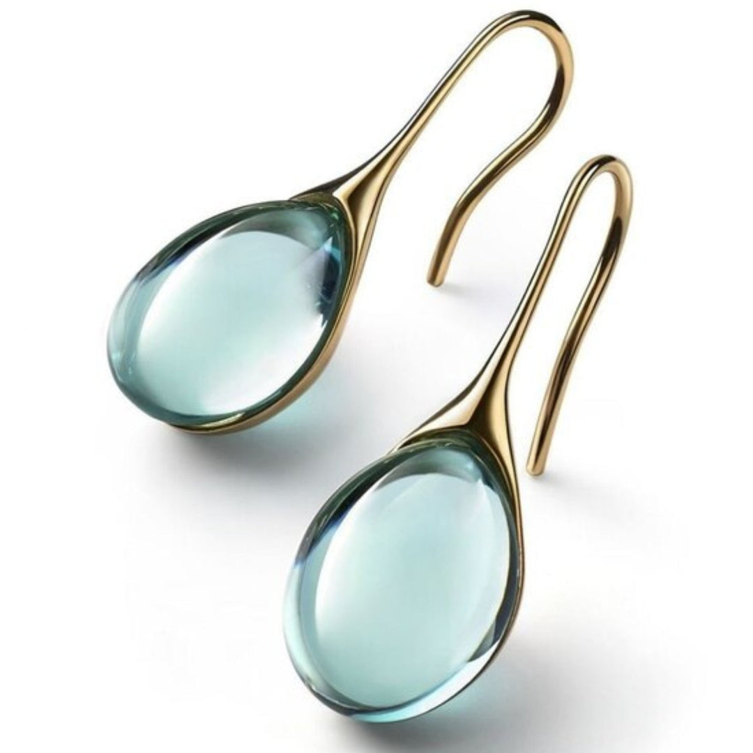 BOUCLES D’OREILLES PENDANTES EN CRISTAL À DOUBLE ÉTINCELLE