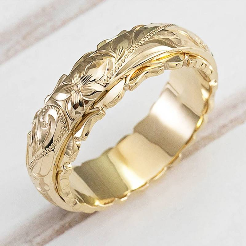 BAGUE EN OR VINTAGE À FLEUR