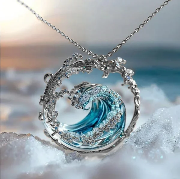 COLLIER CRÊTE BLEUE
