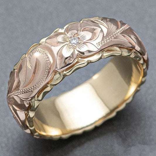 BAGUE VINTAGE FLEUR ROSÉE