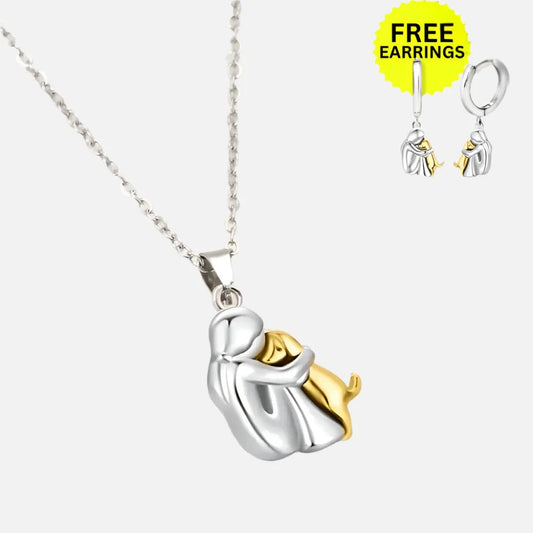 COLLIER PENDENTIF CÂLIN AVEC BOUCLES D’OREILLES EN CADEAU – OFFRE LIMITÉE