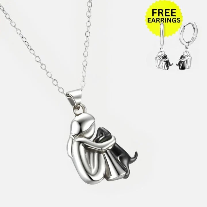 COLLIER PENDENTIF CÂLIN AVEC BOUCLES D’OREILLES EN CADEAU – OFFRE LIMITÉE