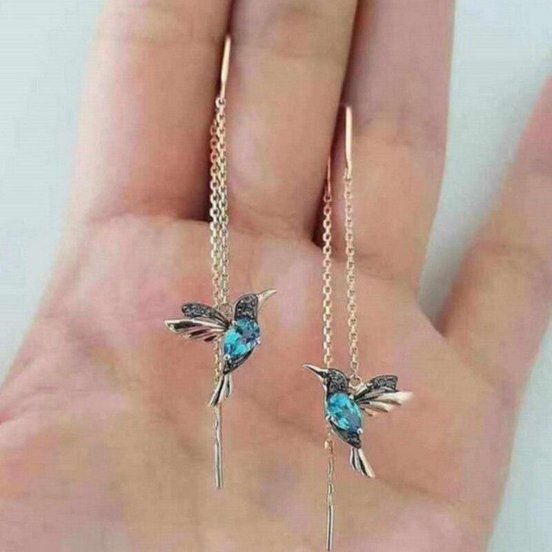 BOUCLES D’OREILLES COLIBRI ÉTINCELANTES EN ÉMAIL